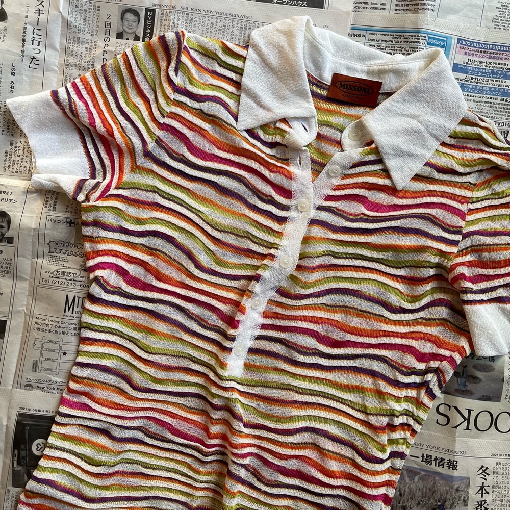 Missoni multicolored knitted top